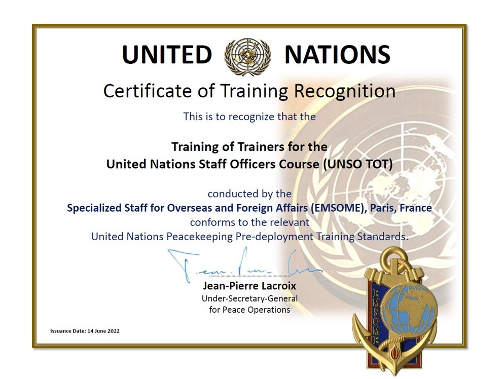 certification ONU